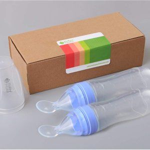 Baby Mate 2 PCS Silicone Baby Food Dispensing Spoon